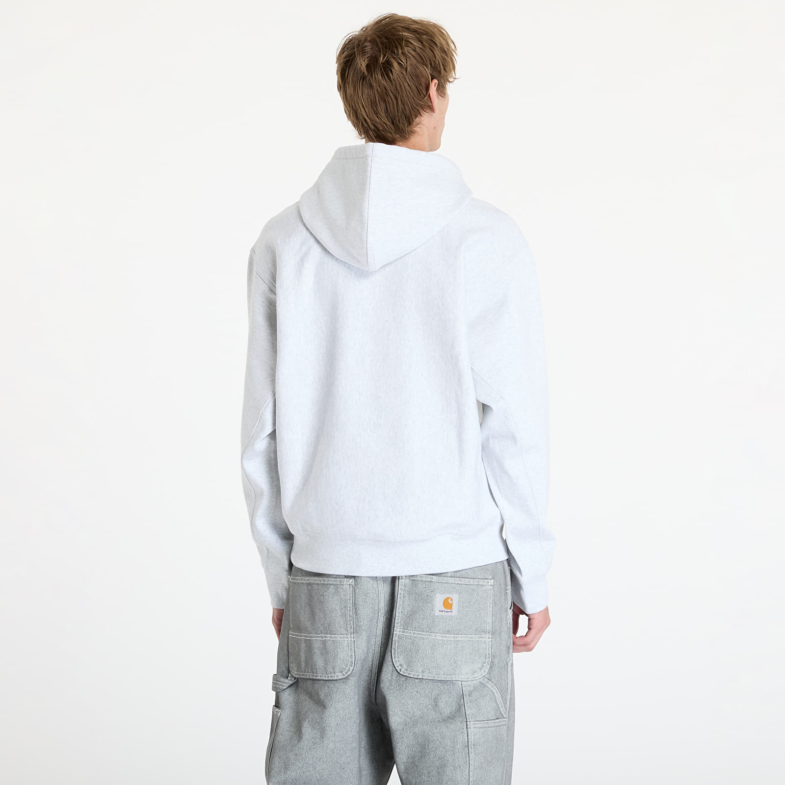 Sudaderas Carhartt WIP Hooded American Script Sweat Ash Heather