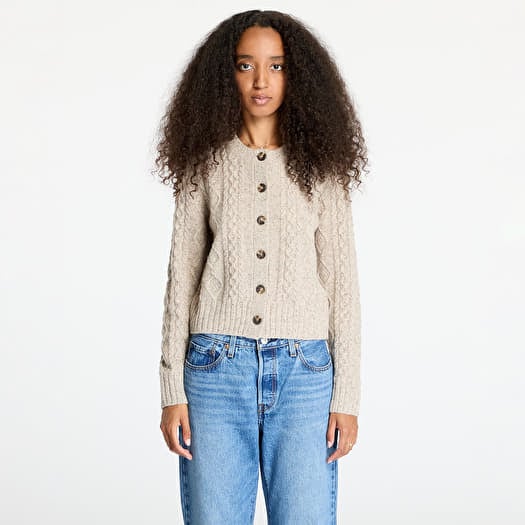 Women s sweaters Levi s Primrose Cable Cardigan Beige Footshop