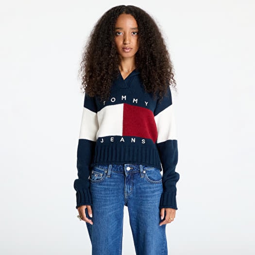 Sweaters Tommy Jeans Flag Rugby Sweater Dark Night Navy Footshop