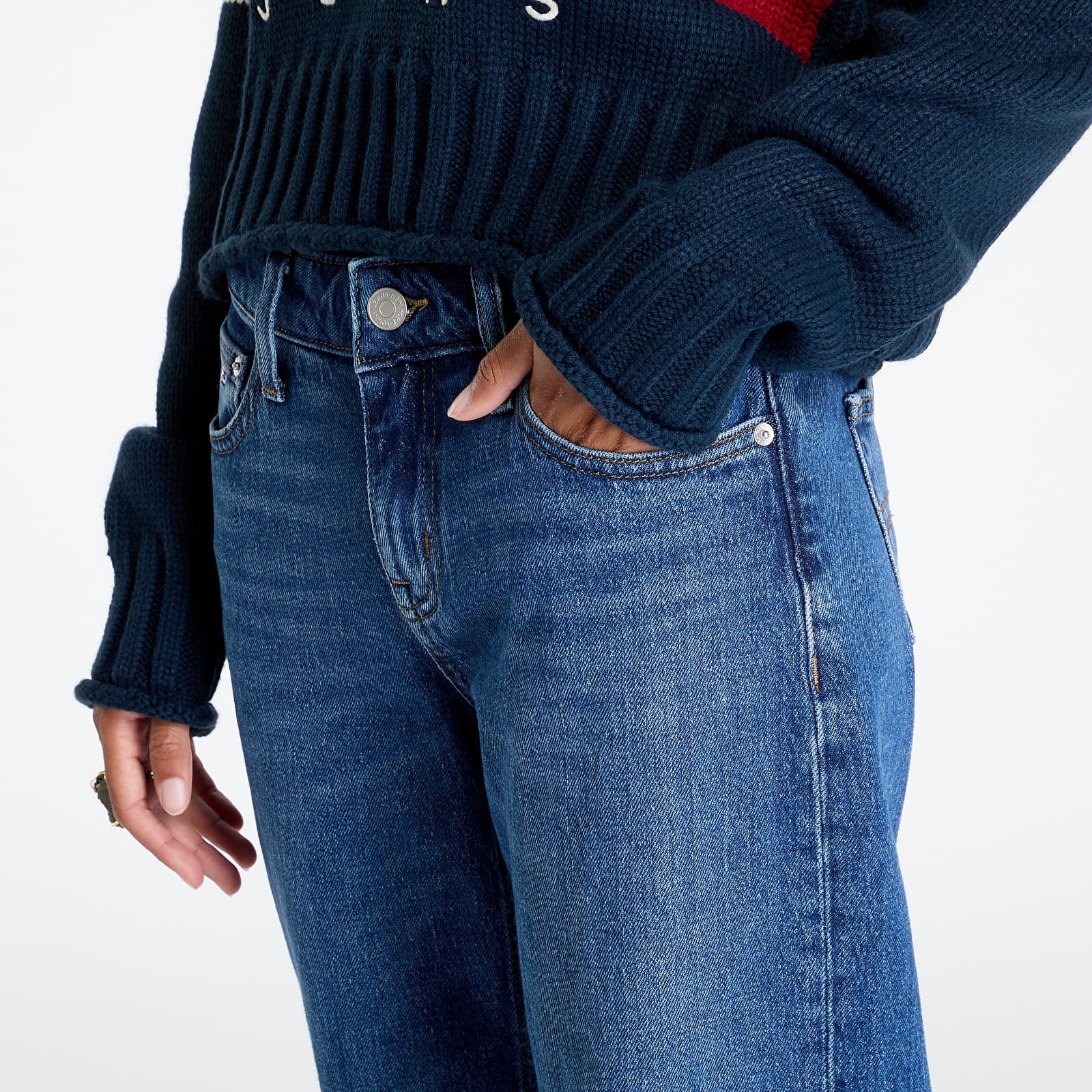 Blugi Tommy Jeans Sophie Low Straight Jeans Denim Dark