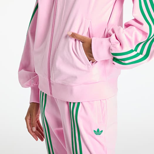 Green velour adidas tracksuit new arrivals