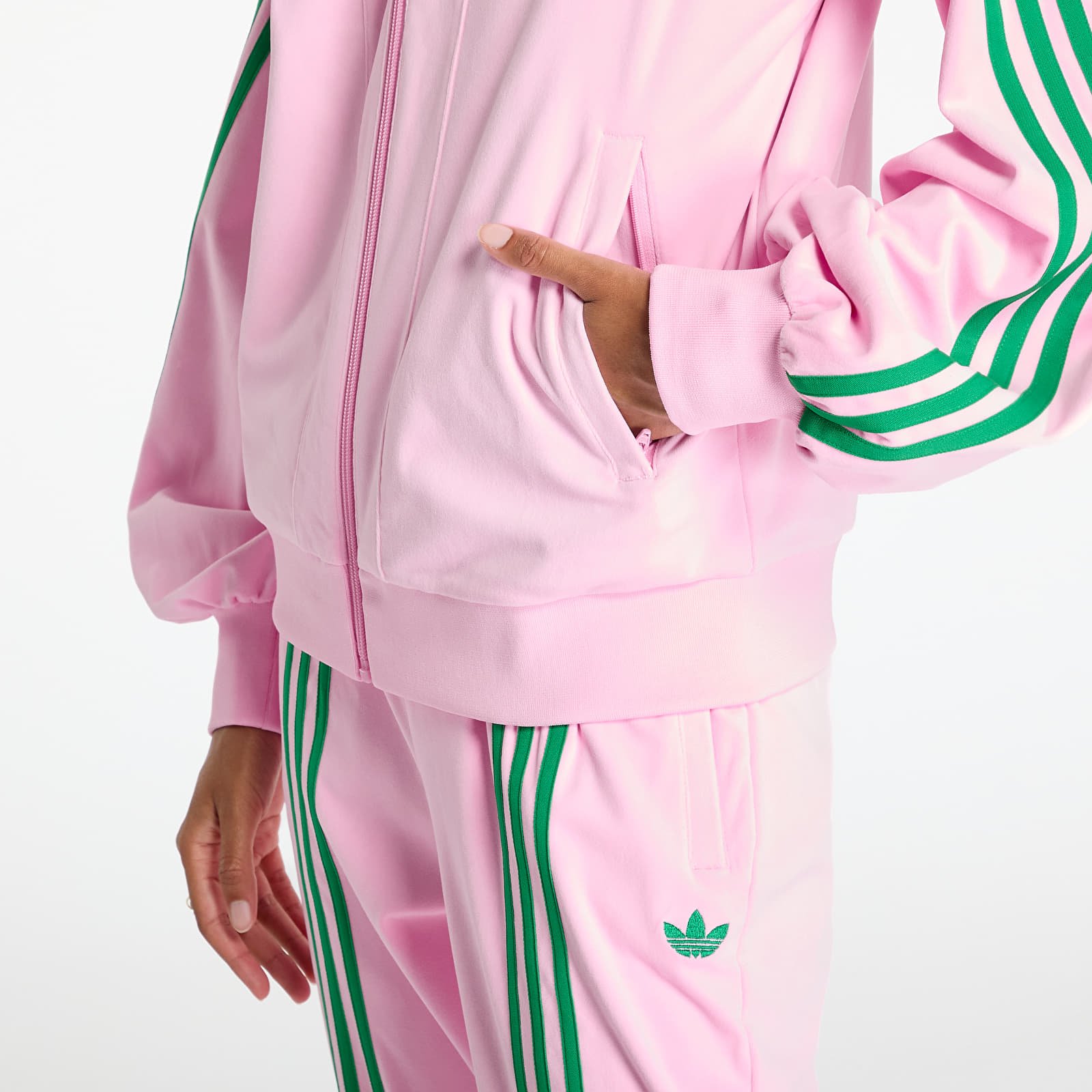 Hettegensere og sweatshirts adidas Velour Track Top True Pink