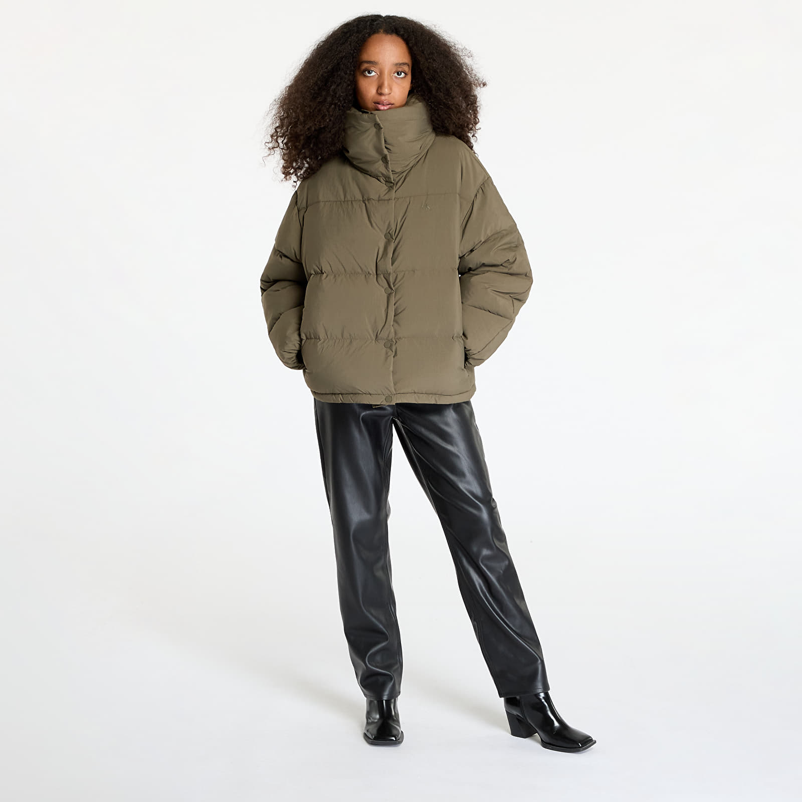 Dámske bundy Calvin Klein Jeans Relaxed Puffer Jacket Gray