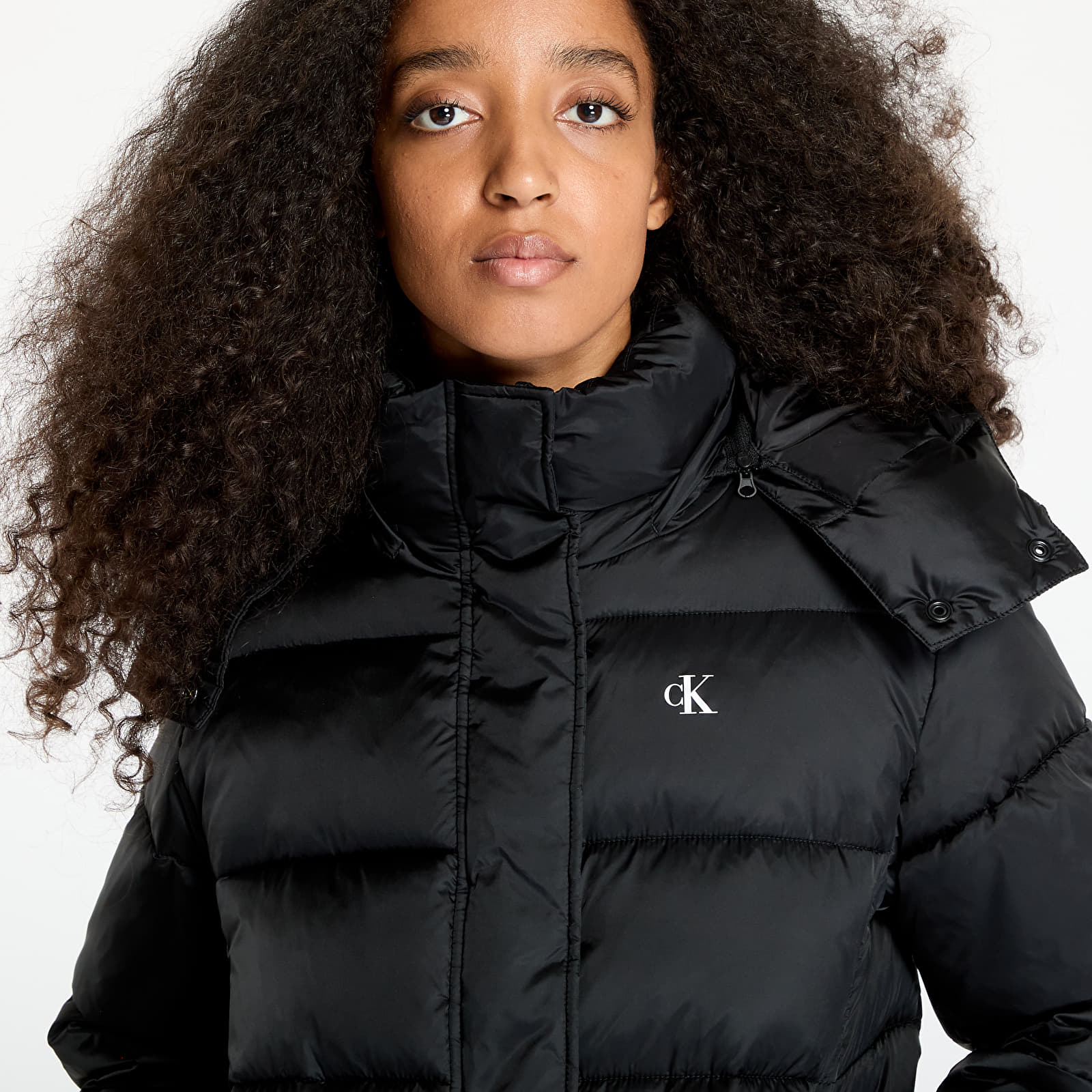 Women's jackets Calvin Klein Jeans Shiny Monologo Jacket Black