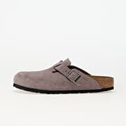 Birkenstock Boston Leather Velvet Faded Purple