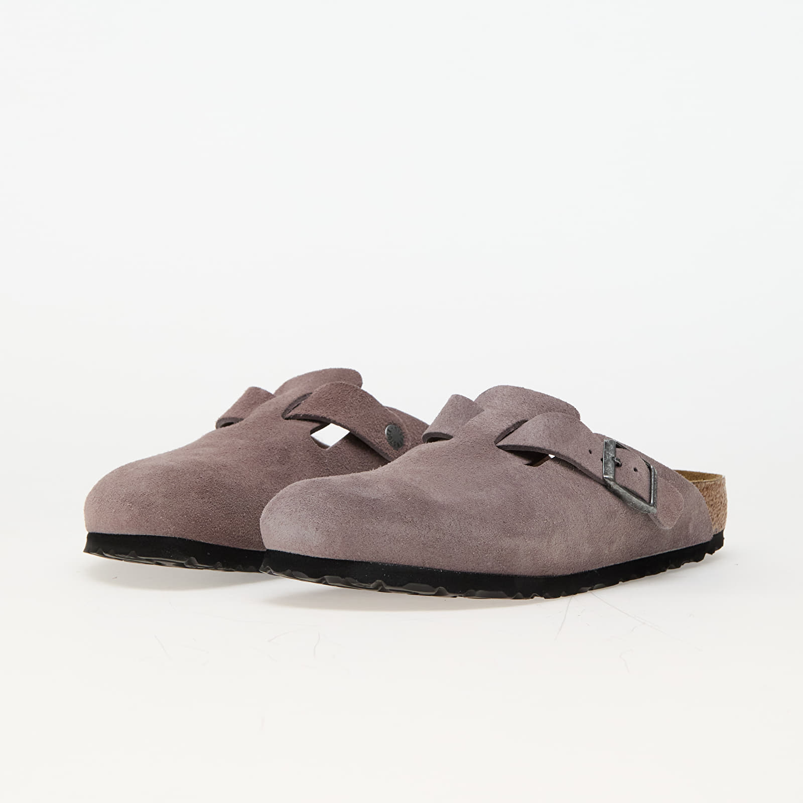 Női cipők Birkenstock Boston Leather Velvet Faded Purple