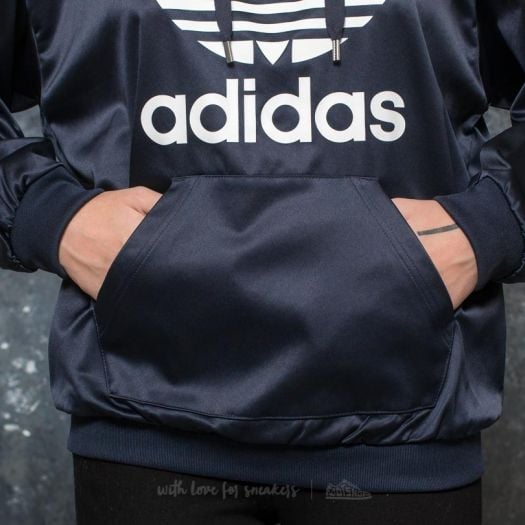 Adidas trefoil hoodie legend ink 2025