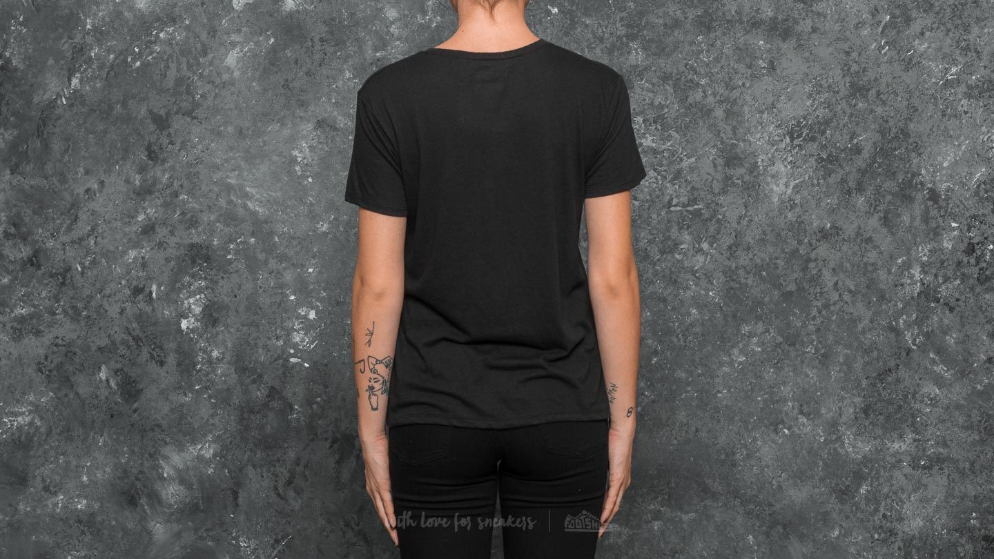 T-shirts Vans x Peanuts Tonal Boyfriend Tee Black