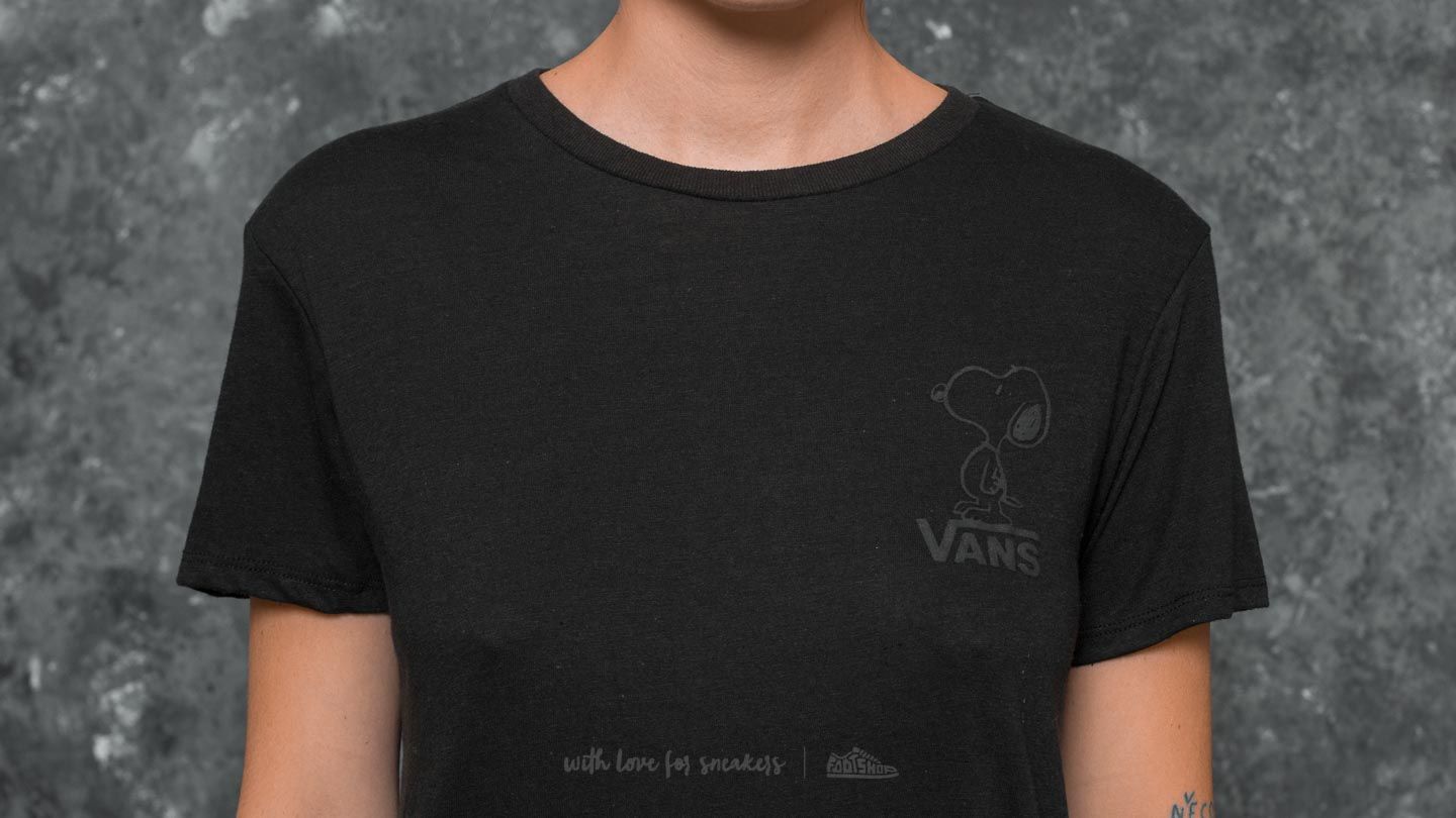 T-shirts Vans x Peanuts Tonal Boyfriend Tee Black