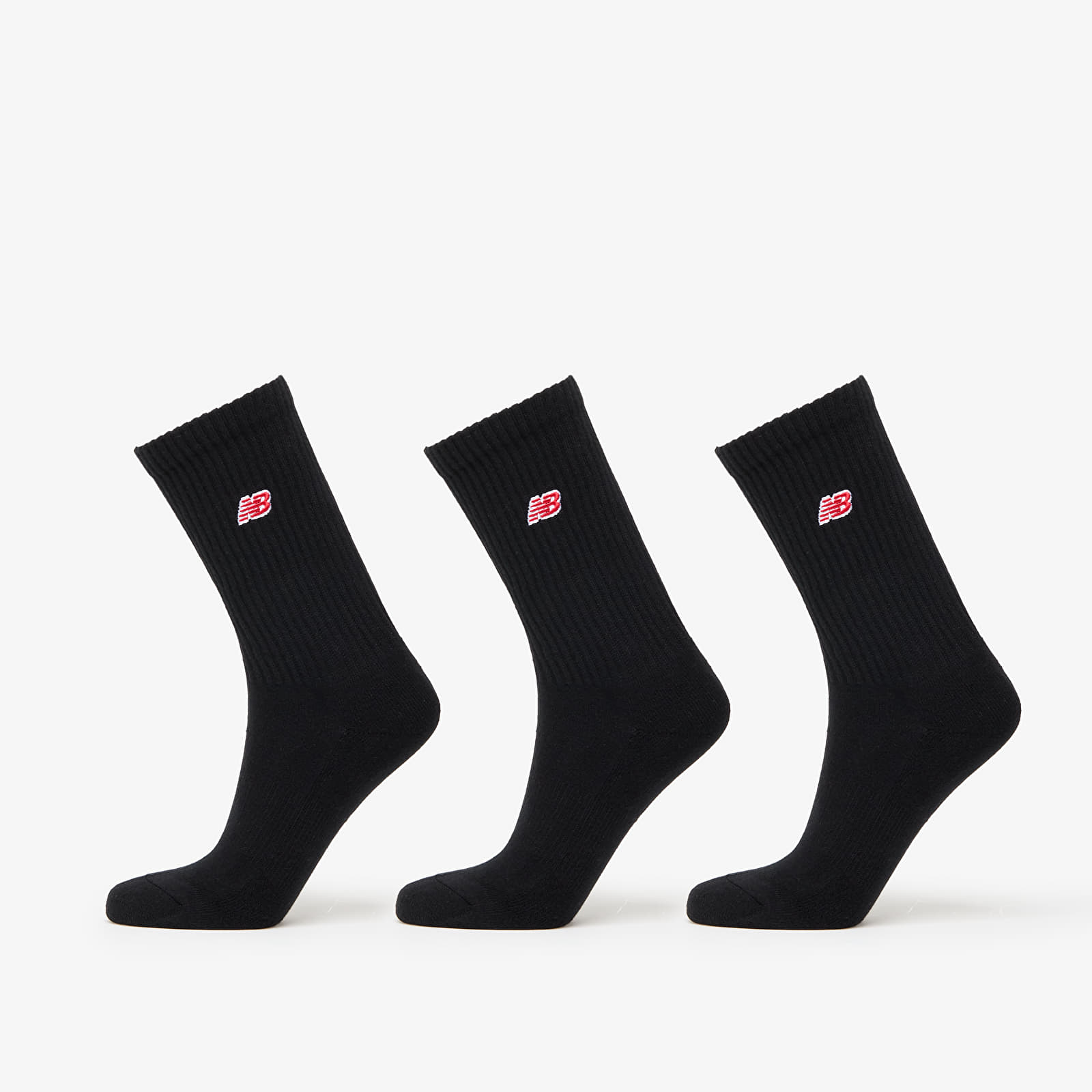 Socken New Balance Patch Logo Crew Sock 3-Pack Black