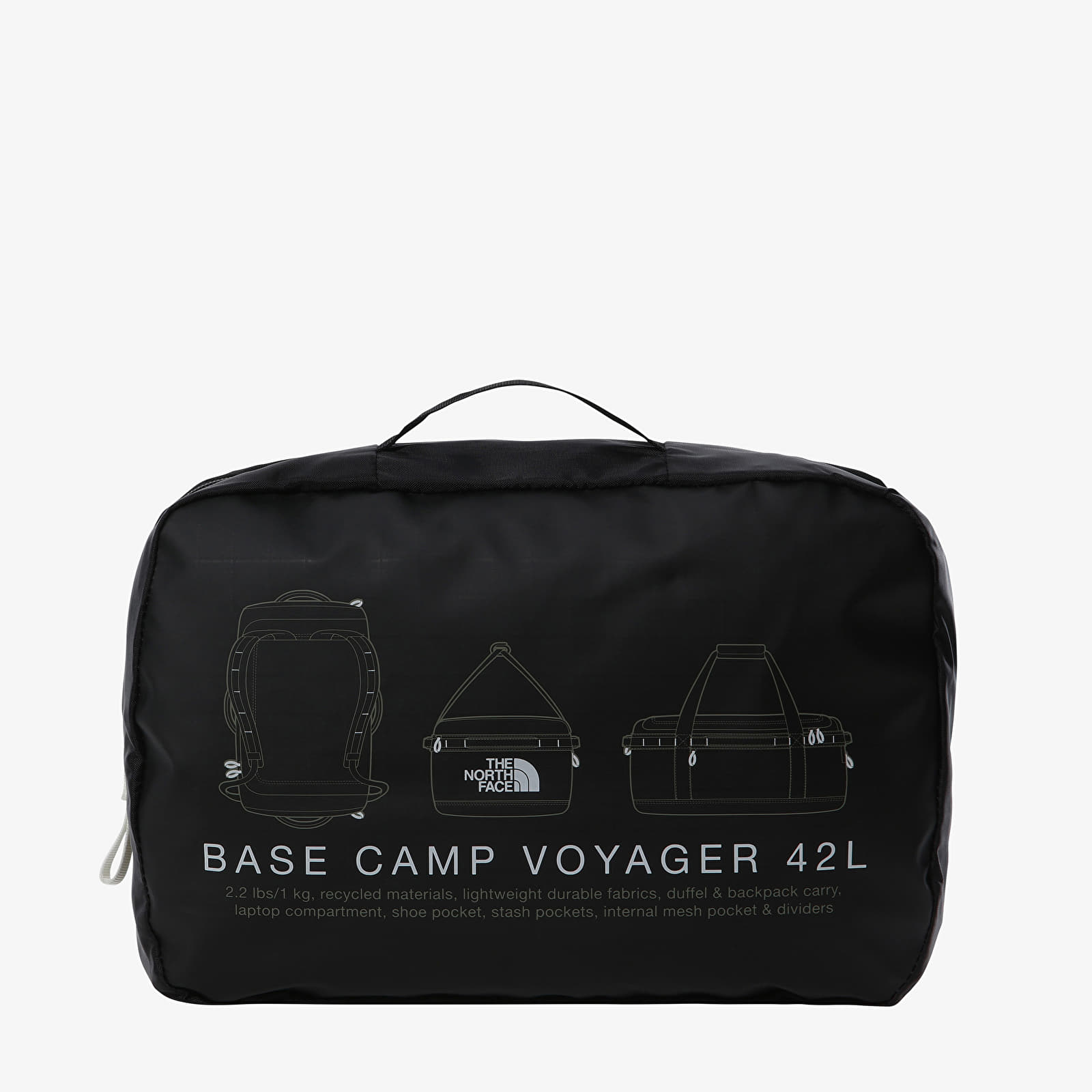 Duffle bag The North Face Base Camp Voyager Duffel 42L Tnf Black/ Tnf White/ Npf