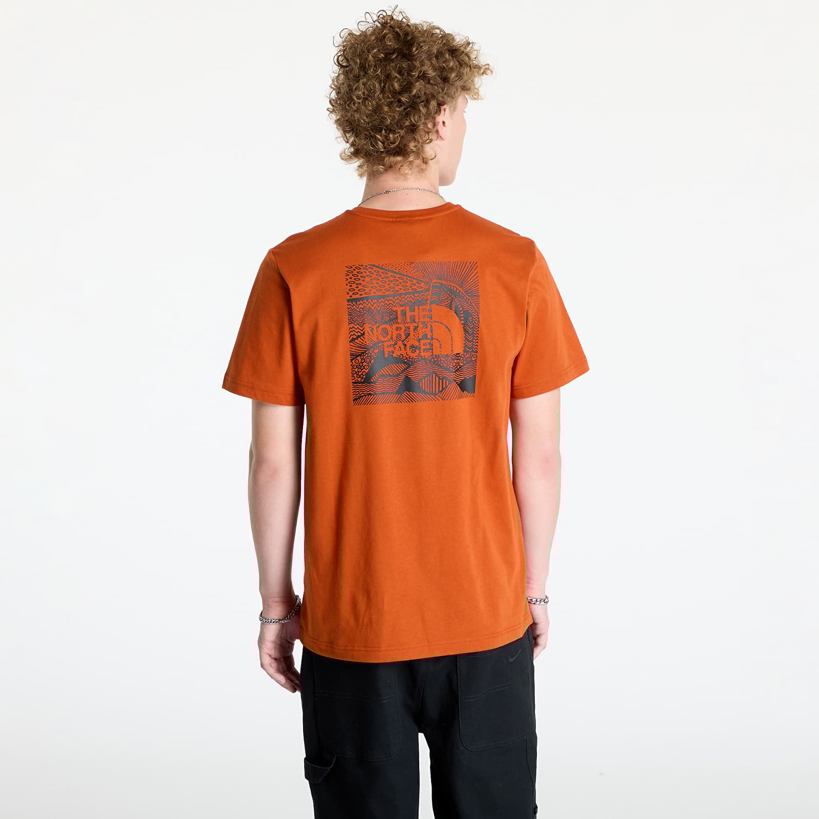 Miesten T-paidat The North Face M S/S Box Nse Celebration Tee Earthen Copper