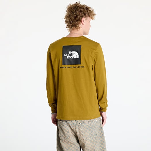 Men's T-shirts The North Face M L/S Box Nse Tee Moss Green