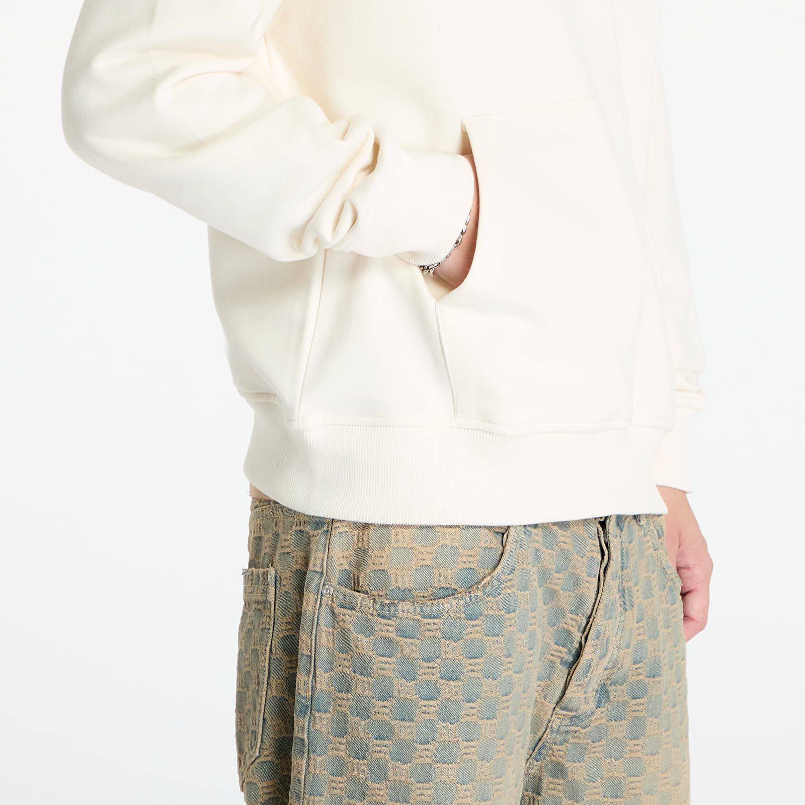 Felpe con cappuccio uomo The North Face Expedition System Graphic Hoodie White Dune