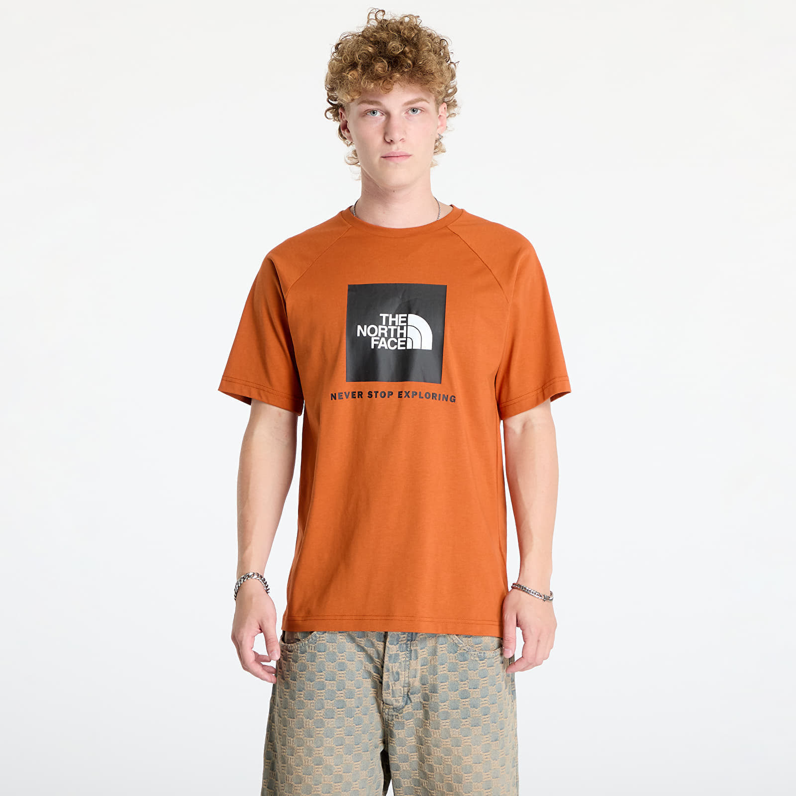 Maglietta The North Face M S/S Raglan Redbox Tee Earthen Copper L