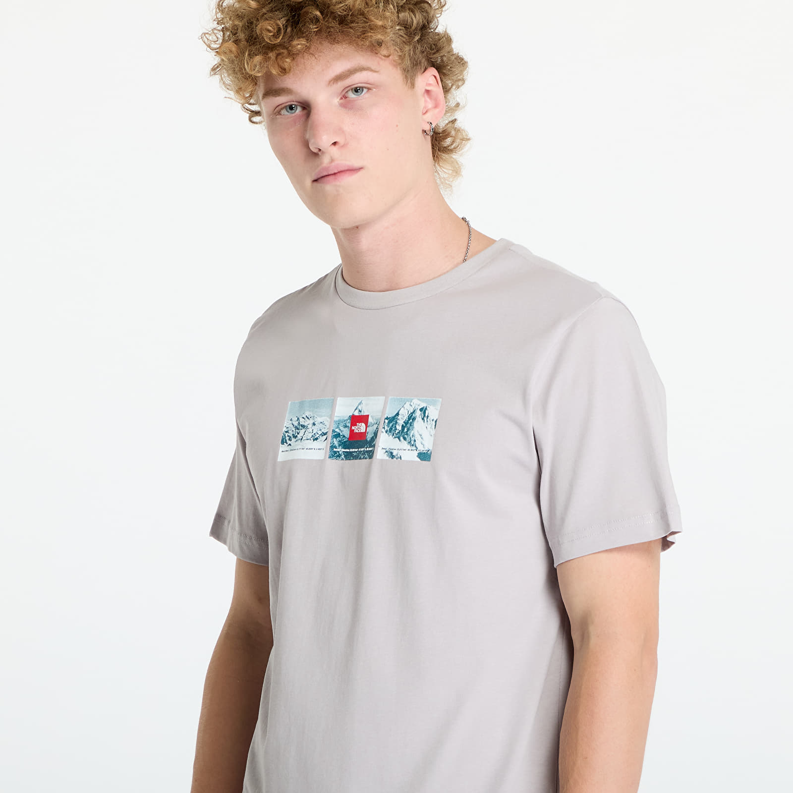 Magliette da uomo The North Face M S/S Tee Expedition System Graphic Moonstone Grey