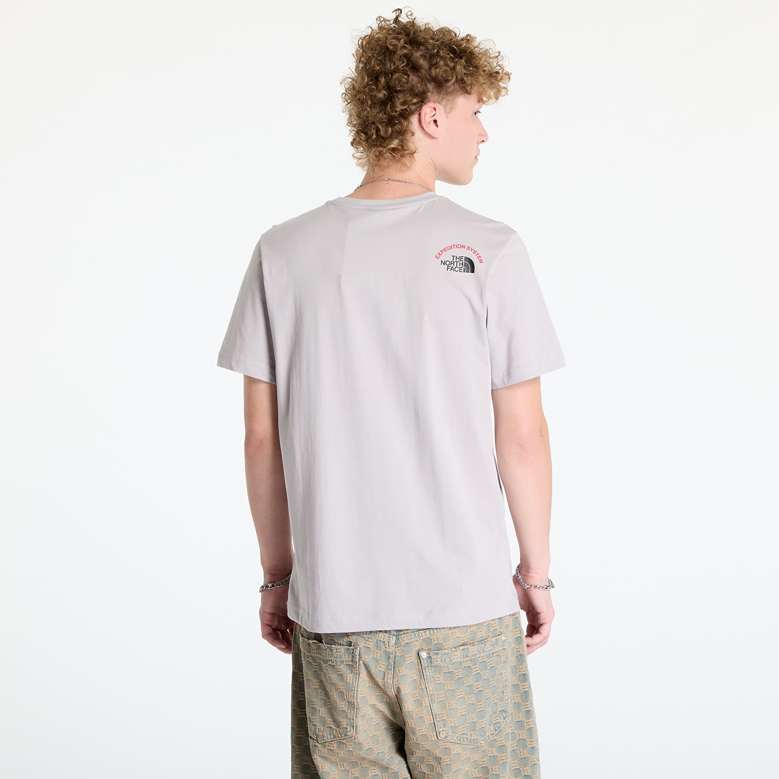 Magliette da uomo The North Face M S/S Tee Expedition System Graphic Moonstone Grey