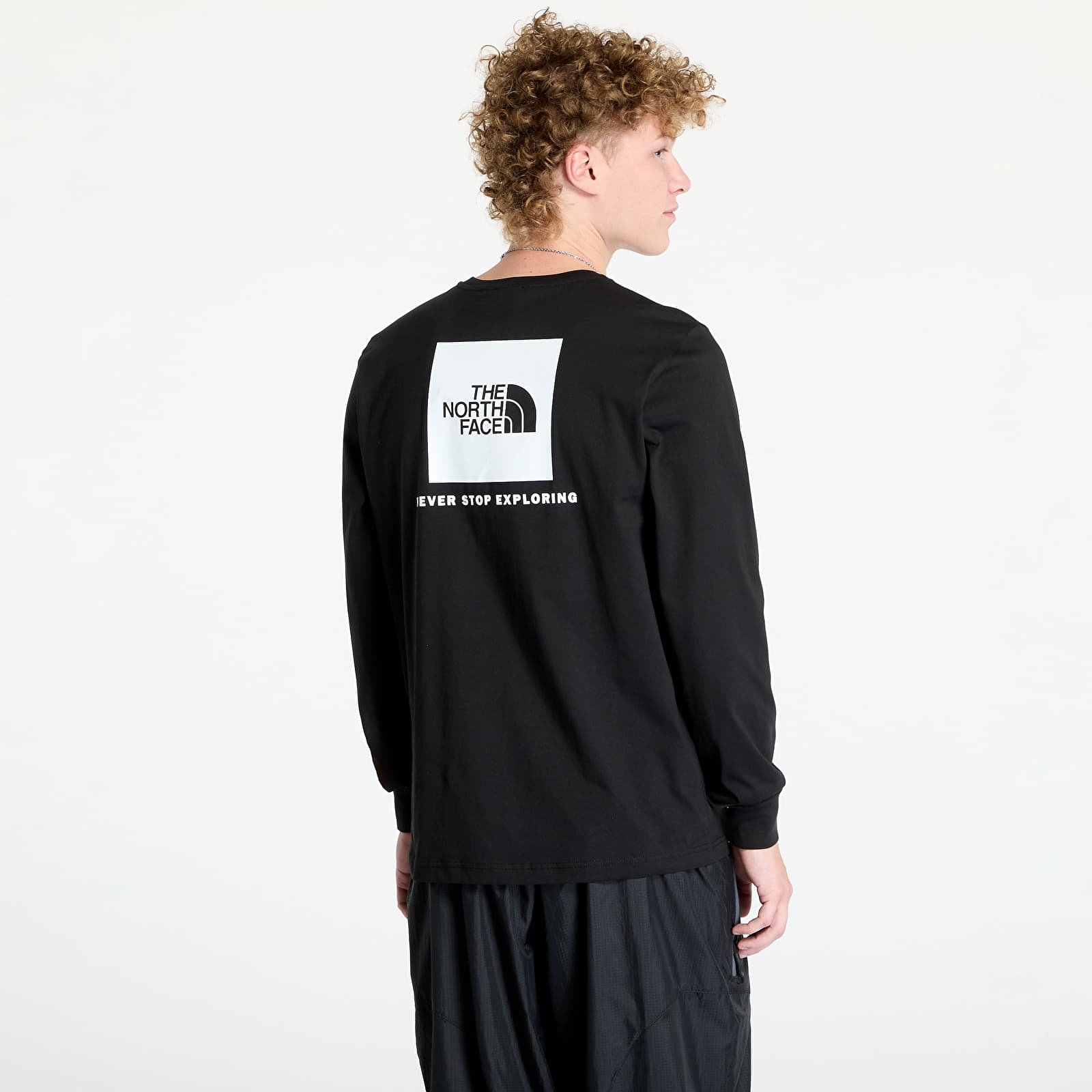 T-shirty męskie The North Face Long Sleeve Box Tee Tnf Black