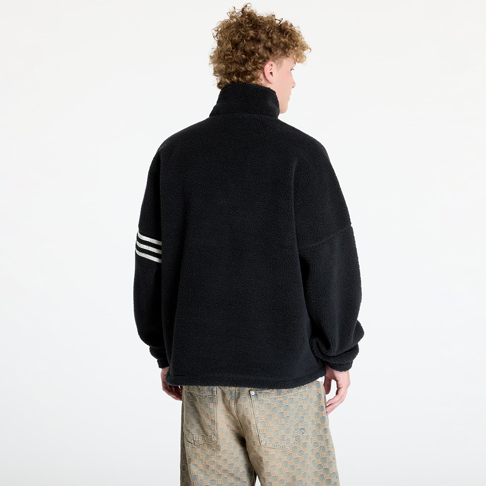 Kapucnis pulóverek és pulcsik adidas Neuclassic Polarfleece 1/2 Zip Sweatshirt Black