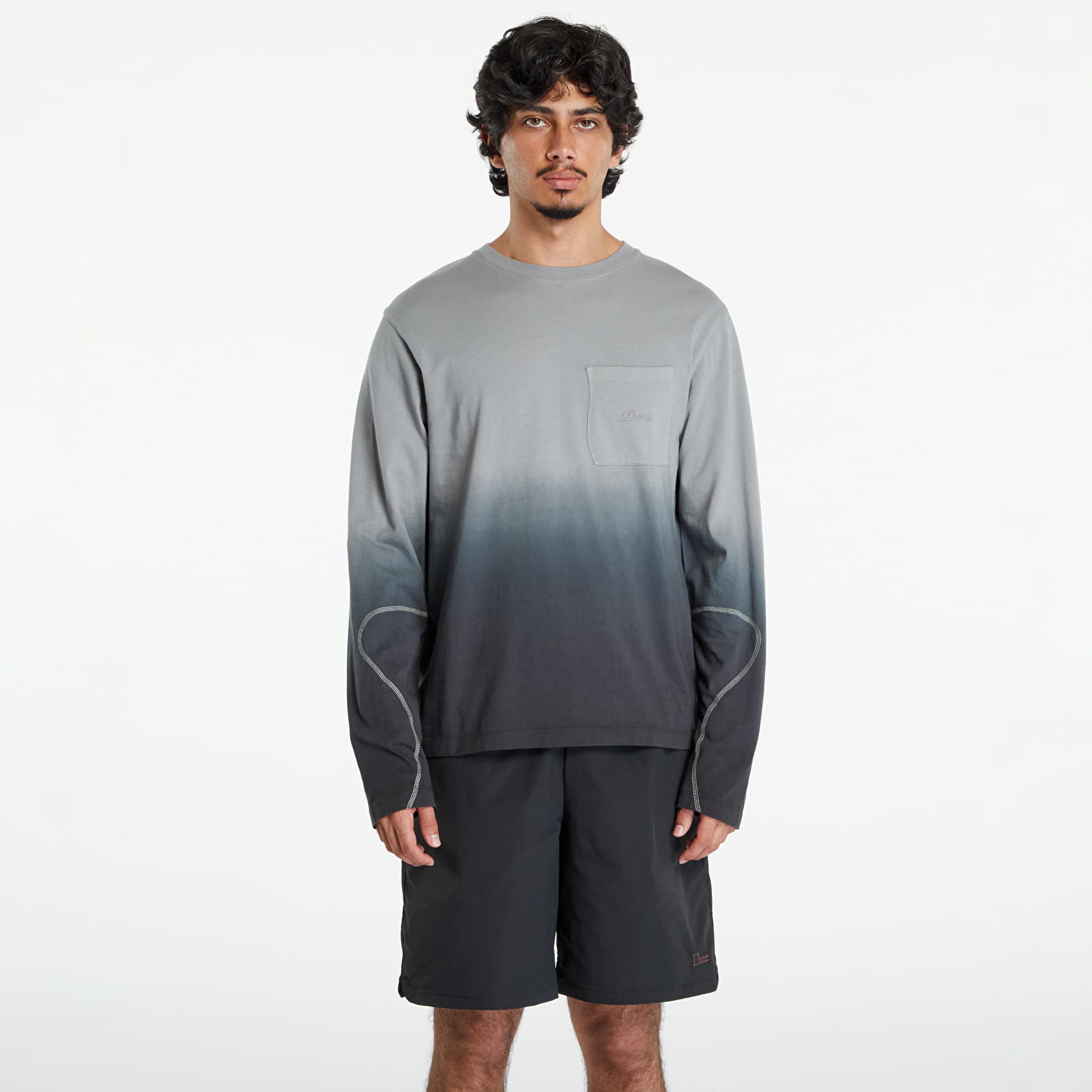 T-Shirts Dime Gradient Long Sleeve T-Shirt UNISEX Charcoal