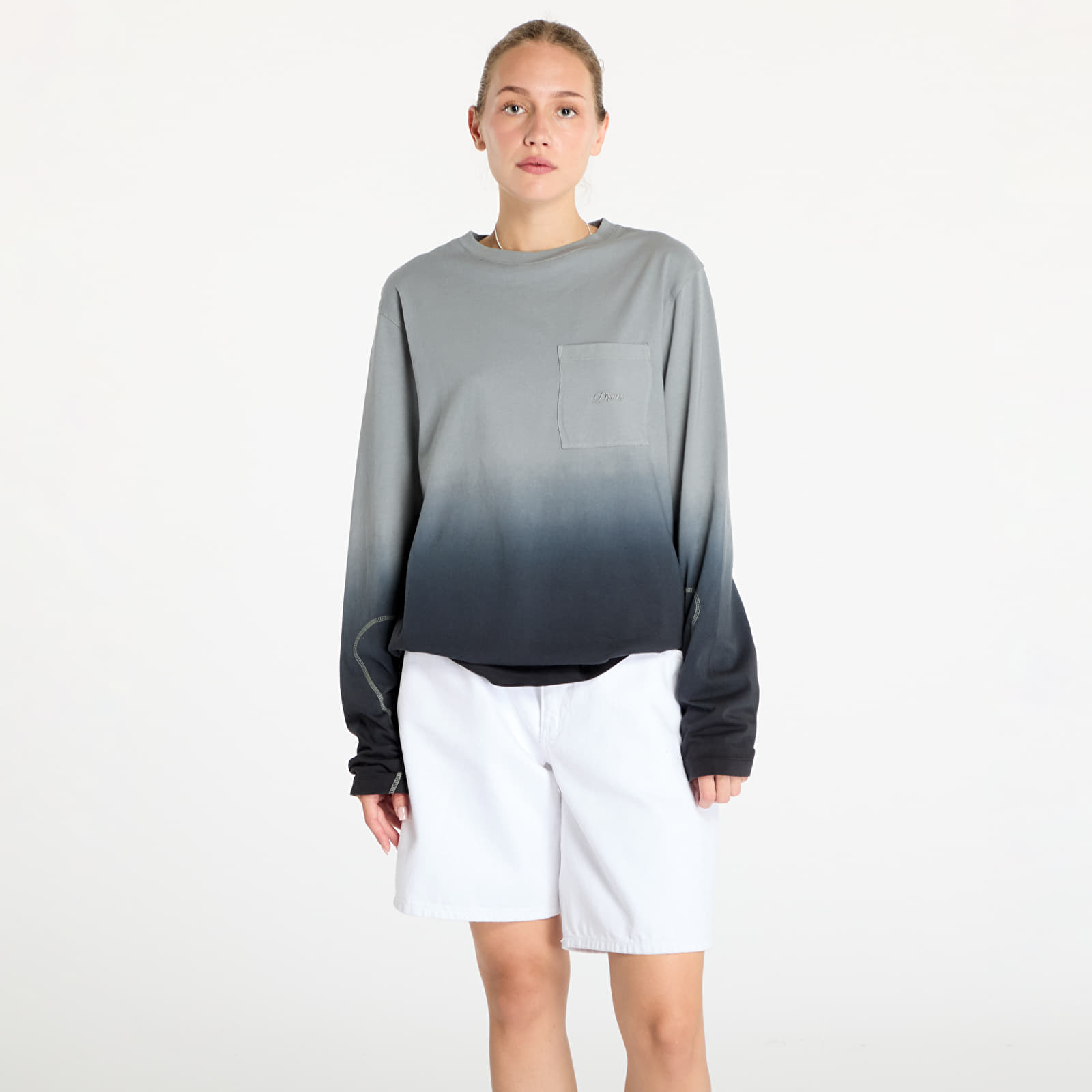 T-Shirts Dime Gradient Long Sleeve T-Shirt UNISEX Charcoal