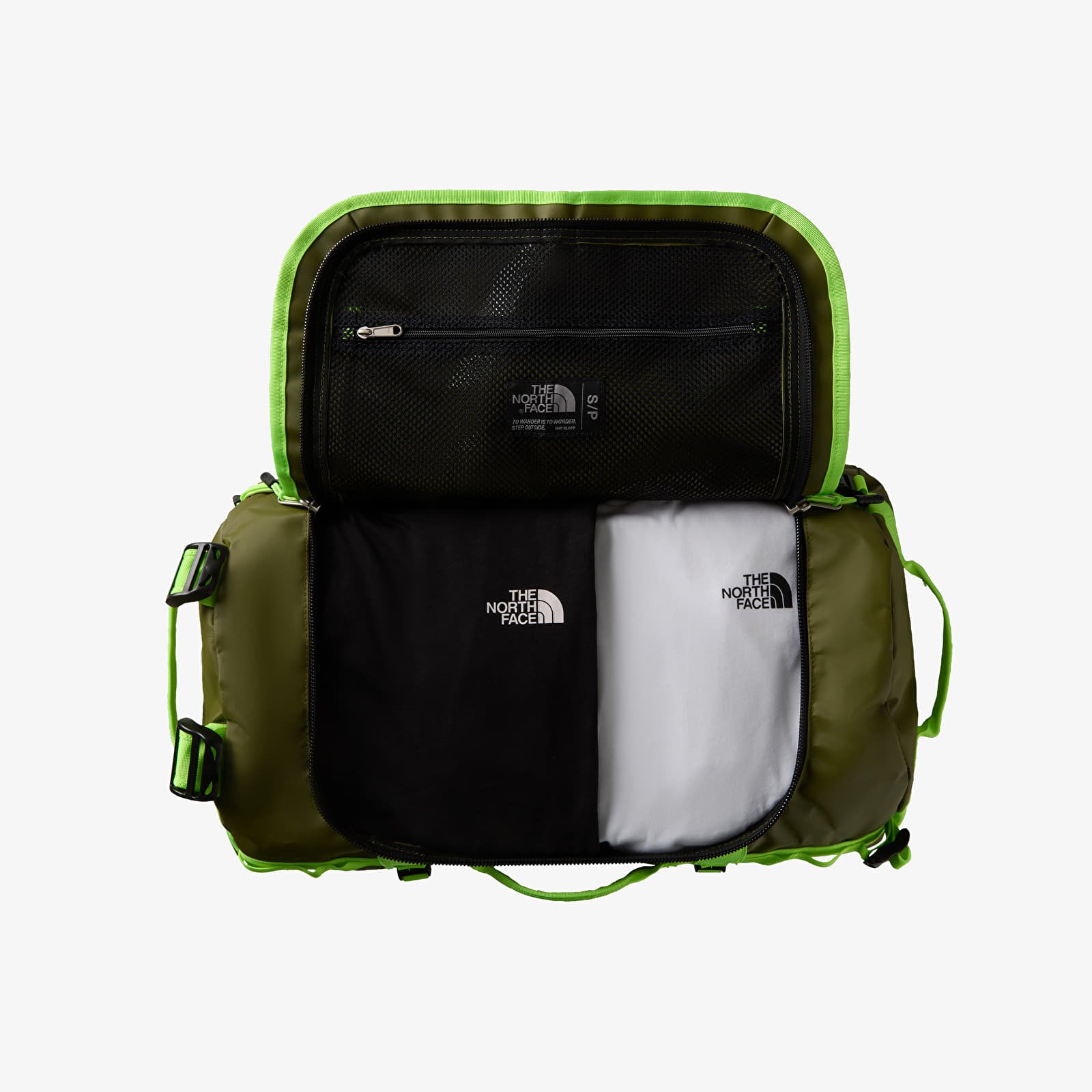 Duffle bag The North Face Base Camp Duffel - S Forest Olive/Safety Green