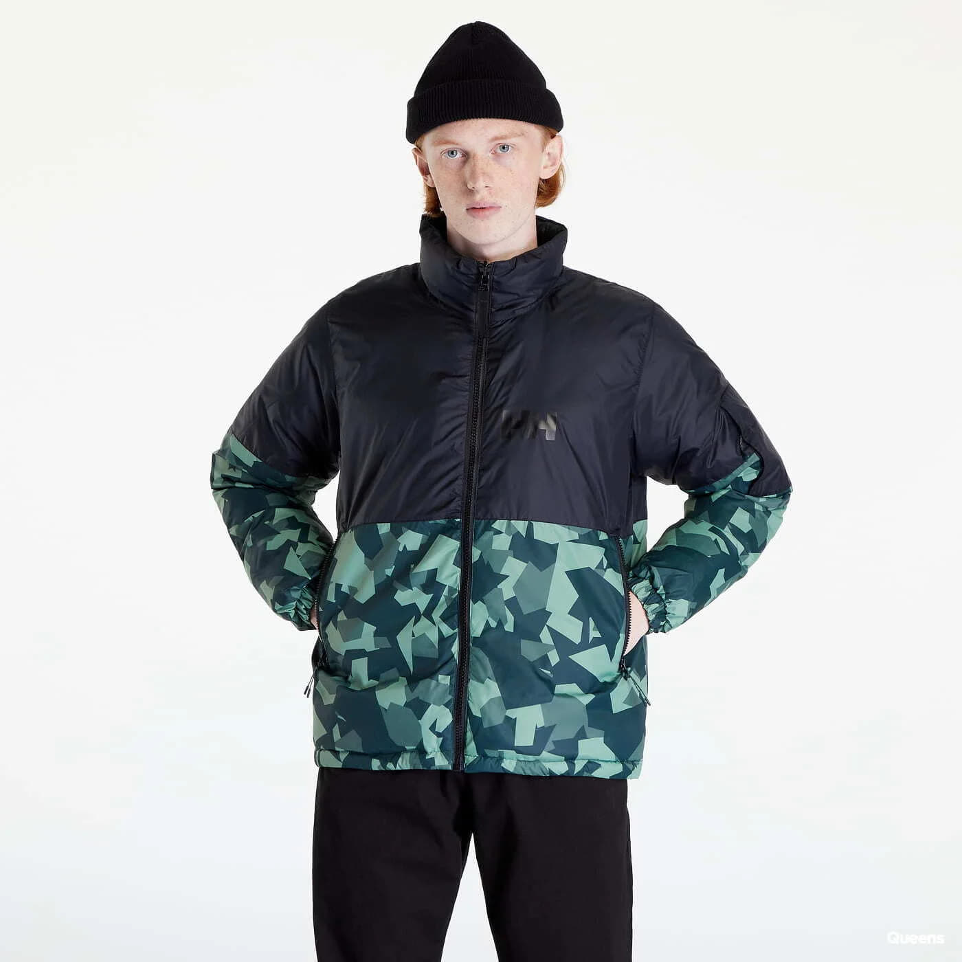 Giacche da uomo Helly Hansen Active Reversible Jacket Black/ Green
