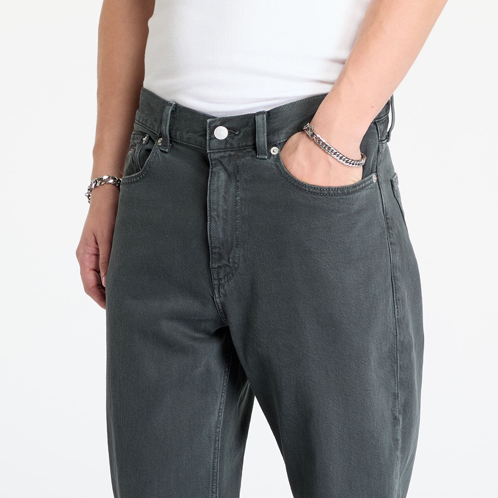 Džíny Tommy Jeans Ryan Regular Straight Pants Gray