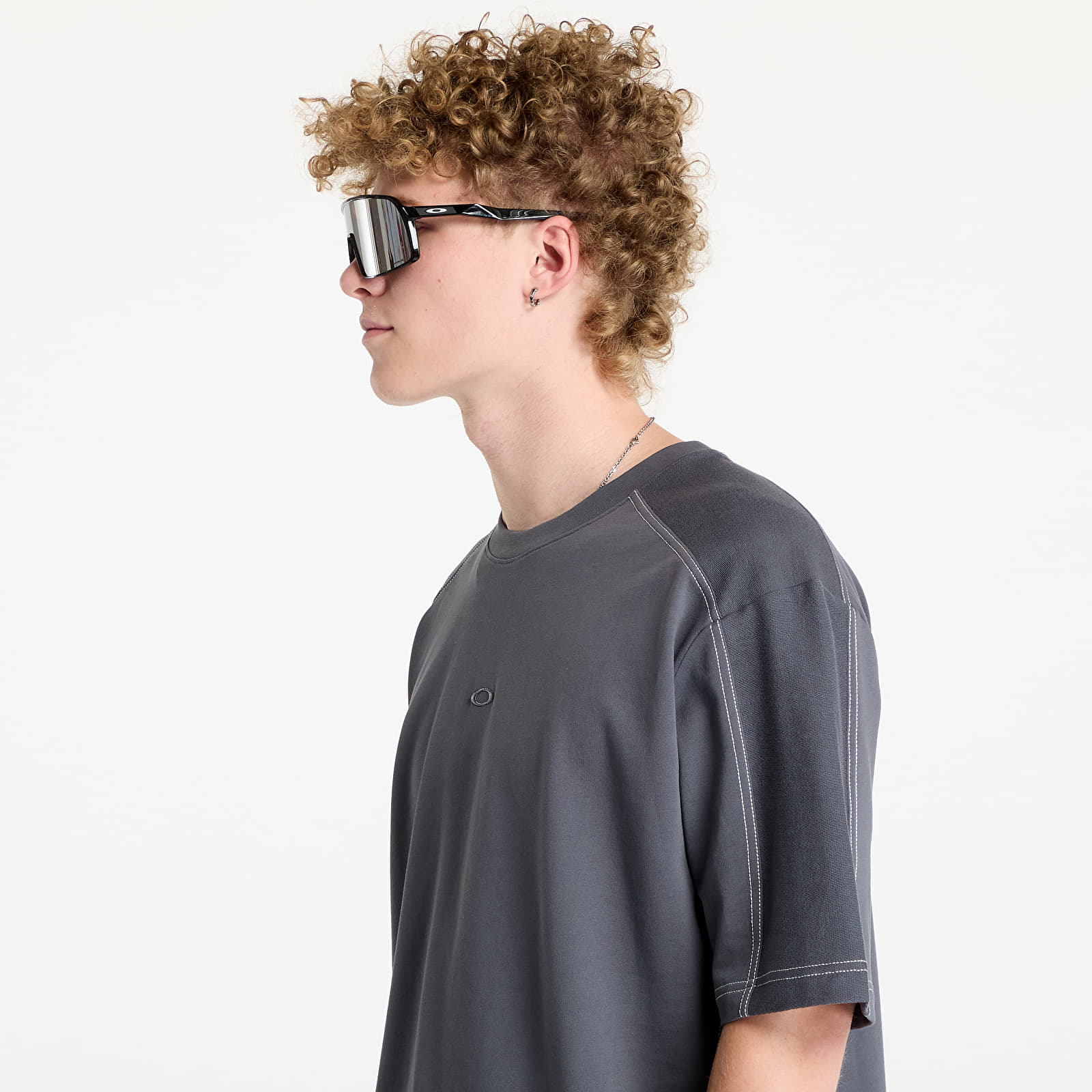 Pánske tričká Oakley Dual French Terry Tee Uniform Grey