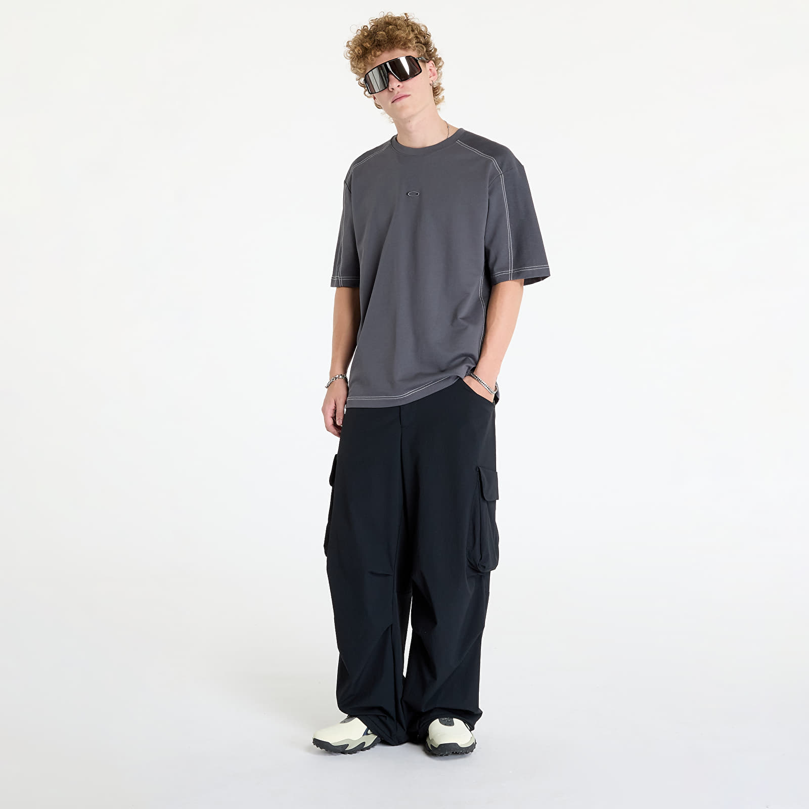 Pánske tričká Oakley Dual French Terry Tee Uniform Grey