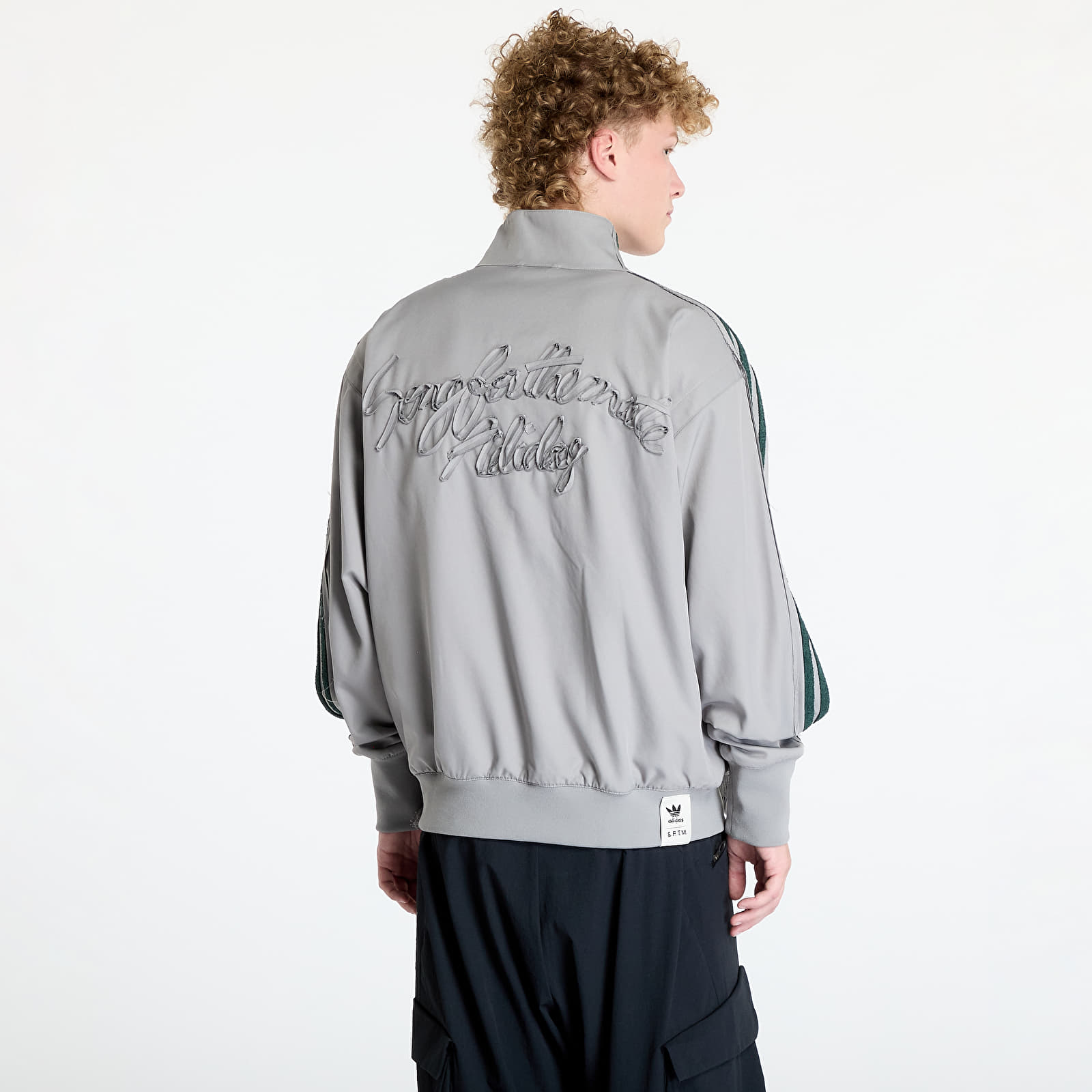 Men's jackets adidas Song For The Mute Adi004 Jacket Dove Grey/ Collegiate Green