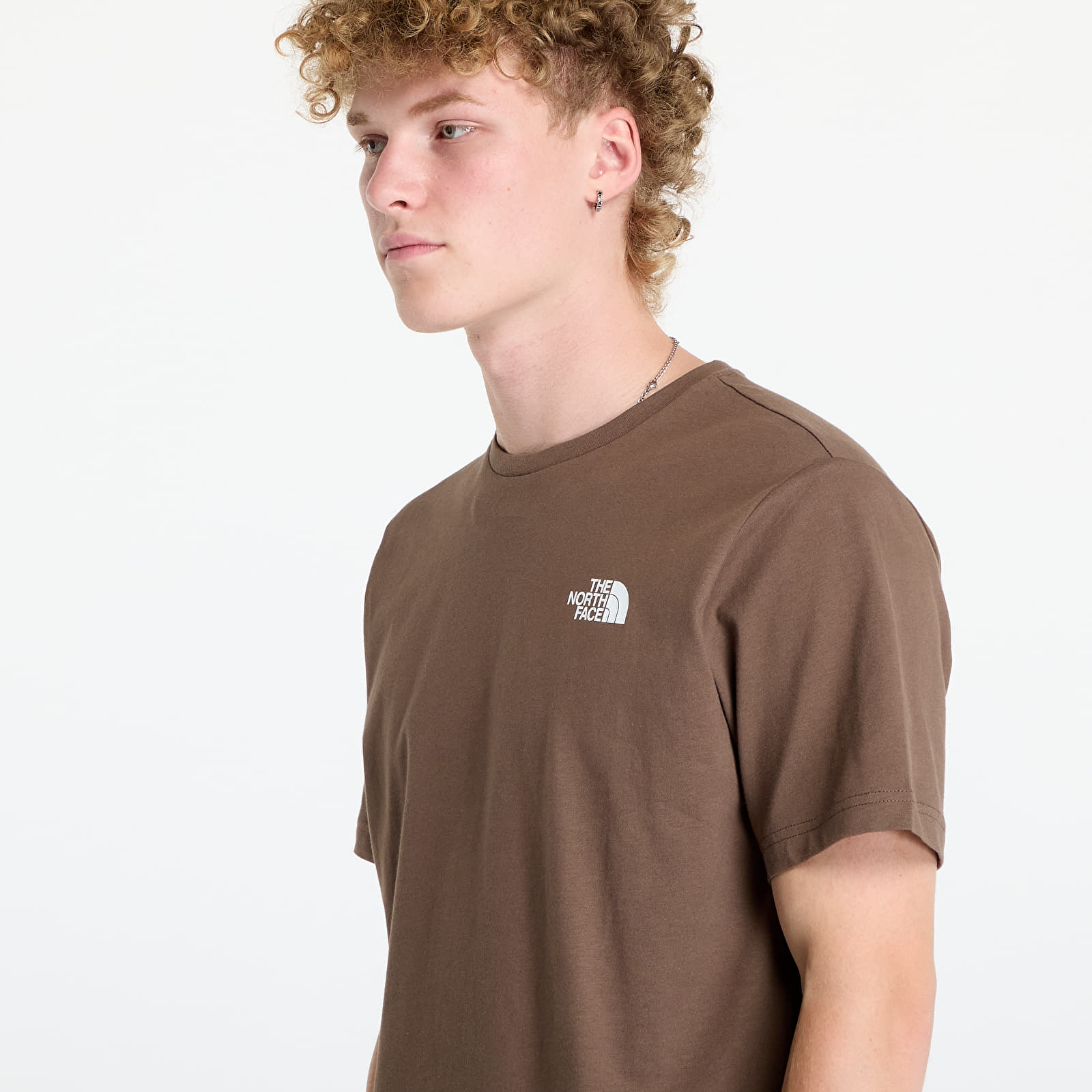 Moške majice  The North Face M S/S Box Nse Tee Smokey Brown/Tnf Black
