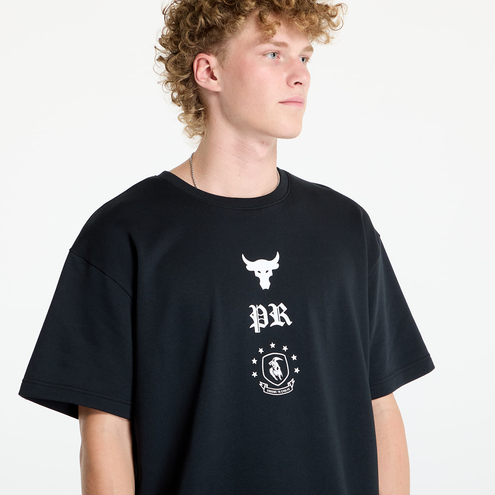 Trička Under Armour Project Rock Terry SS Tee Black