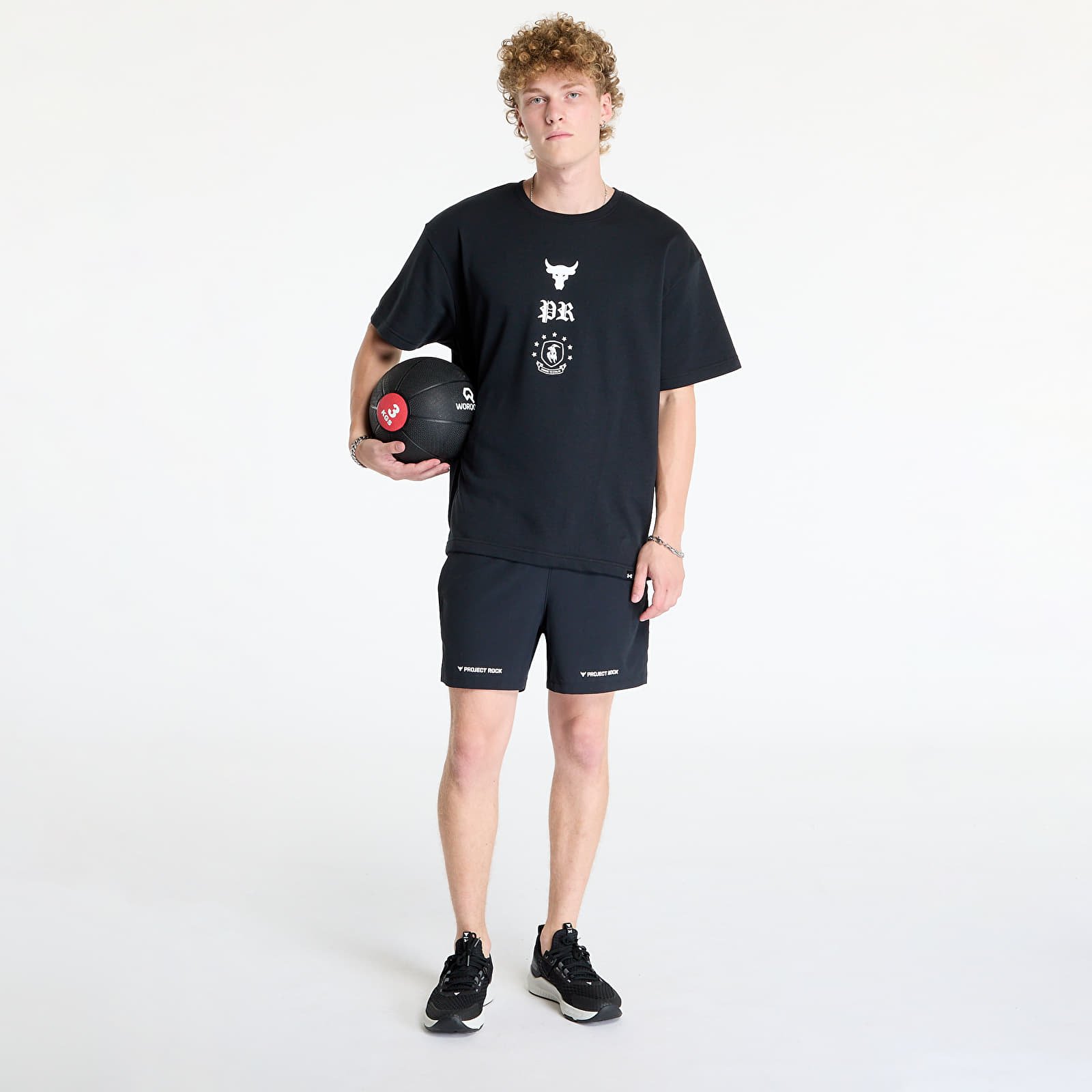 Trička Under Armour Project Rock Terry SS Tee Black