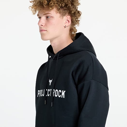 Men s hoodies Under Armour Project Rock Icon Fleece Hoody Black Footshop