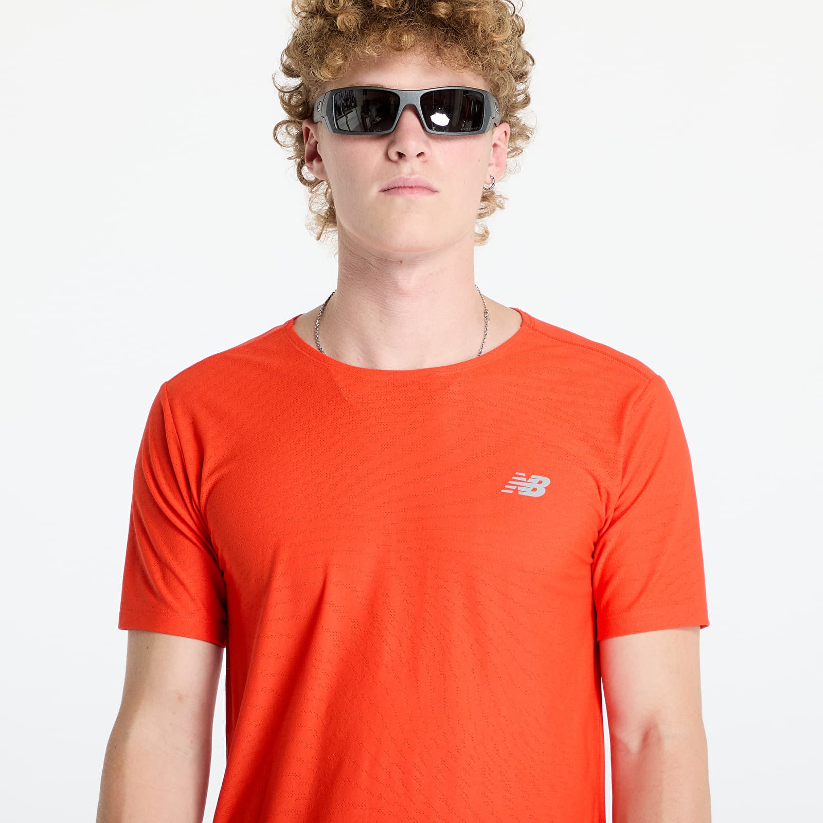 T-shirty męskie New Balance Athletics Jacquard T-Shirt Neoflame