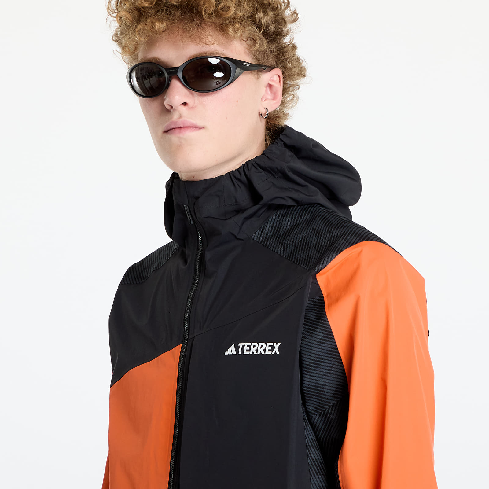 Kurtki męskie adidas Terrex Xperior Hybrid Rain.Rdy Semi Impact Orange/ Black