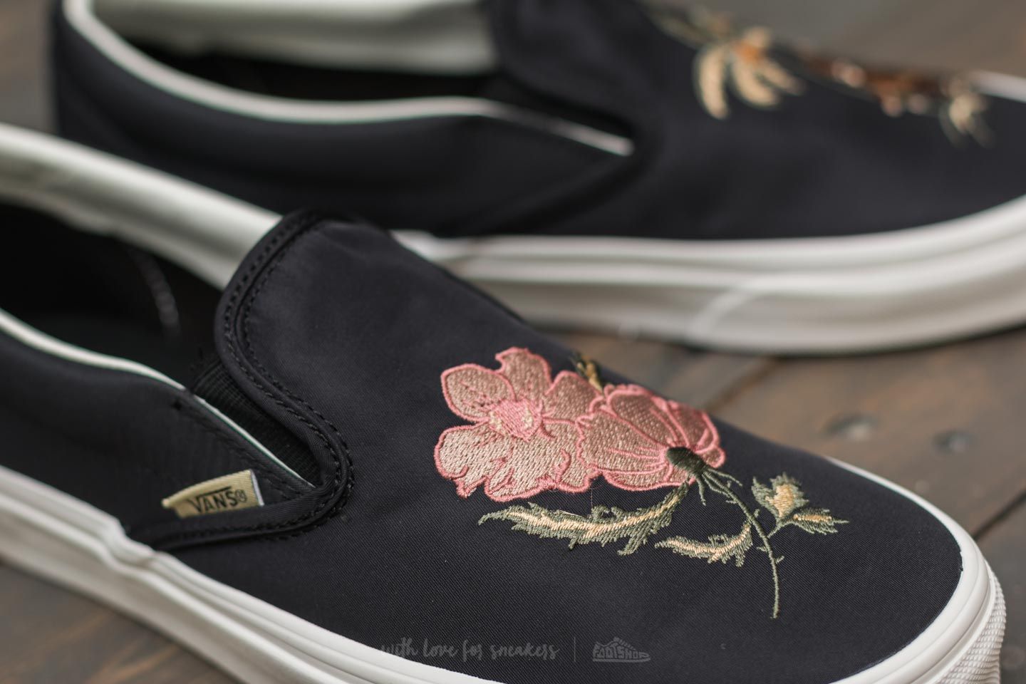 Herresko Vans Classic Slip-on (California Souvenir) Black/ Blanc De Blanc