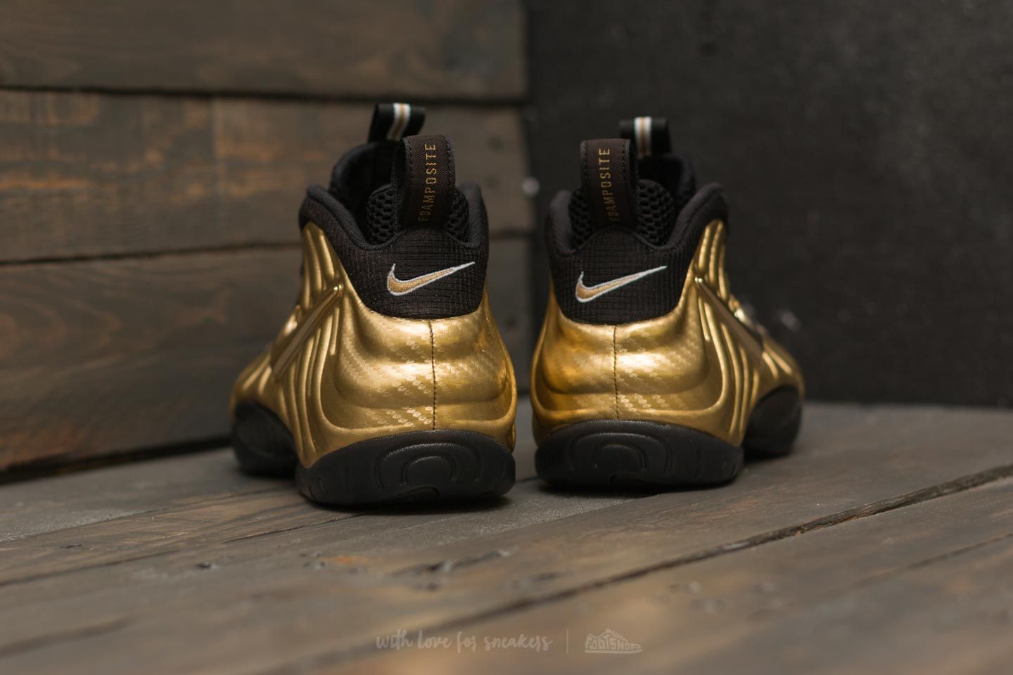Pánské tenisky a boty Nike Air Foamposite Pro Metallic Gold/ Black-Black