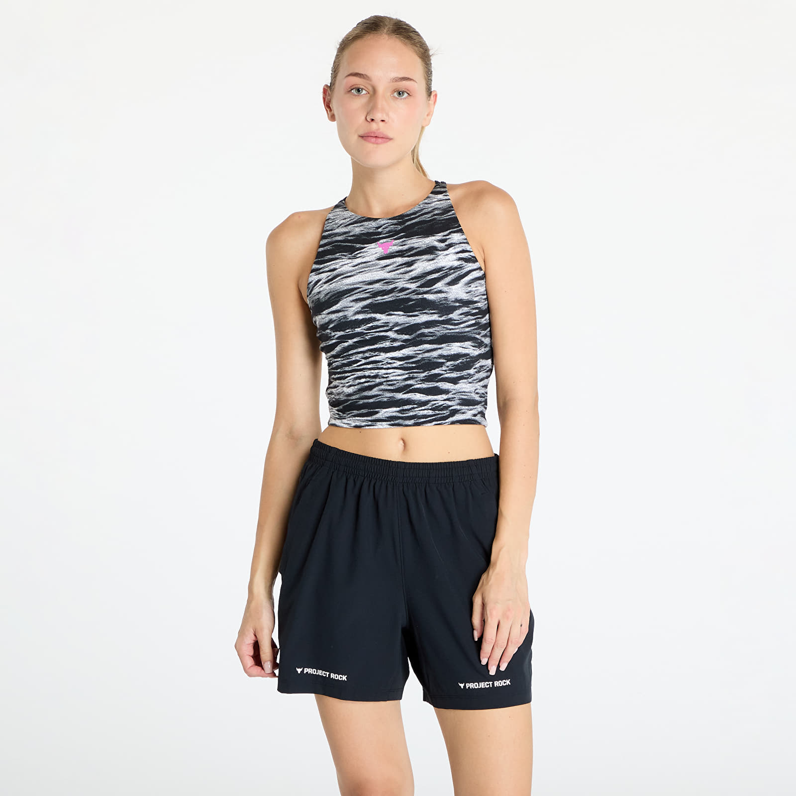 Women's tops Under Armour Project Rock Lets Go BTB Top Pt Black