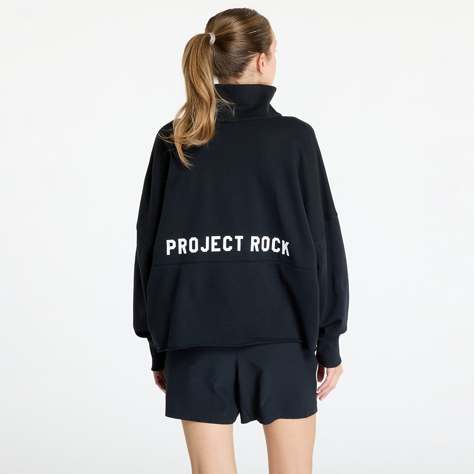 Dámské mikiny Under Armour Project Rock Half Zip Pullover Black