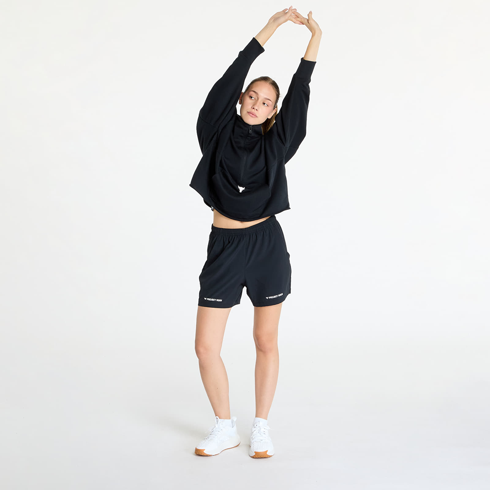 Dámské mikiny Under Armour Project Rock Half Zip Pullover Black