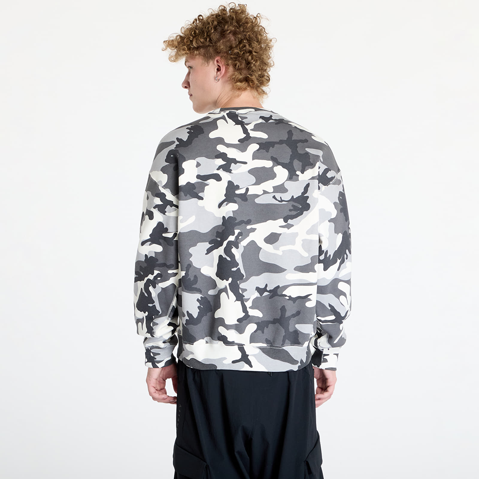 Hanorace pentru bărbați Nike M NRG Soloswoosh Crew Camo Grey Camo