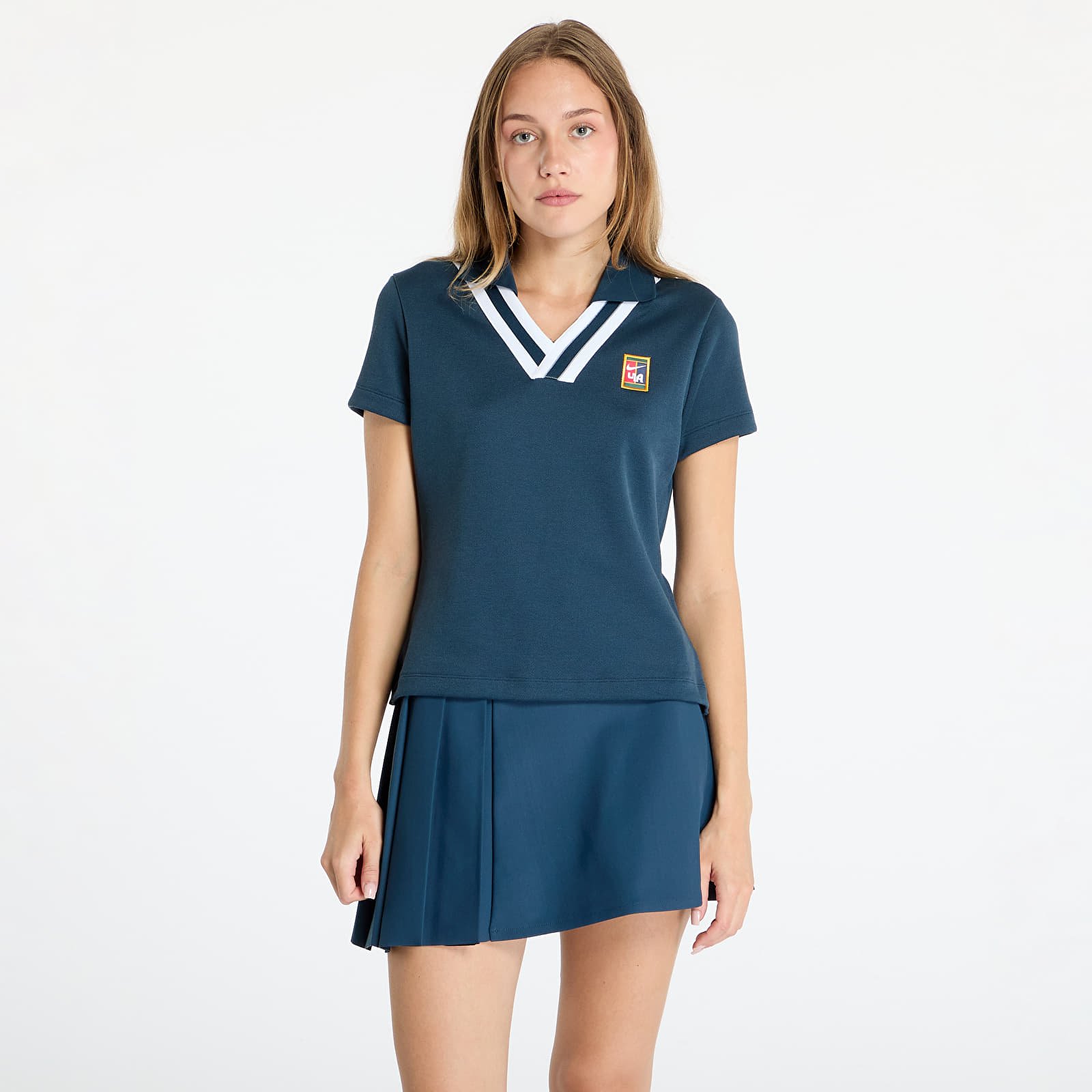Dámská trička Nike x YOON Women's Short-Sleeve Polo Armory Navy/ White