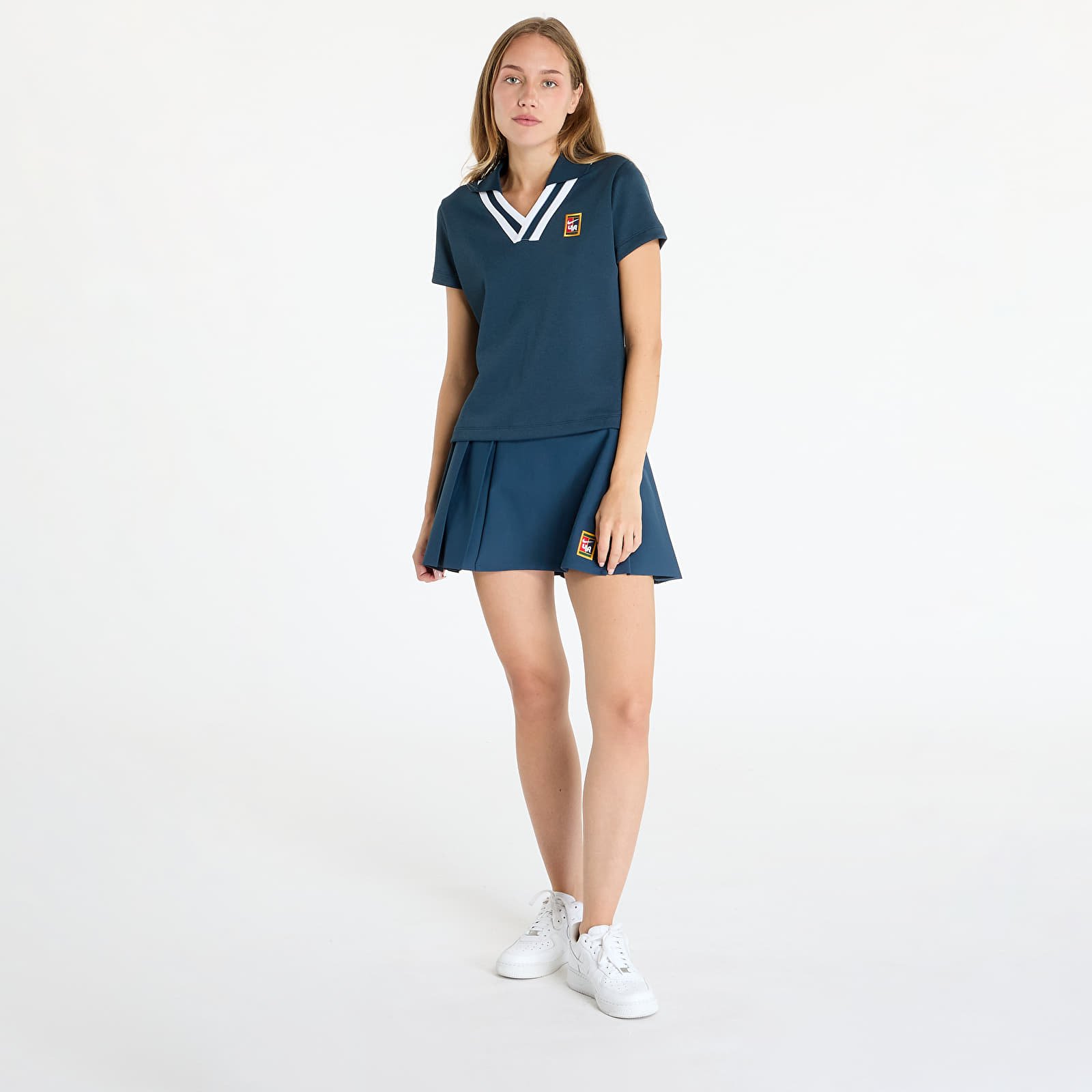 Dámská trička Nike x YOON Women's Short-Sleeve Polo Armory Navy/ White