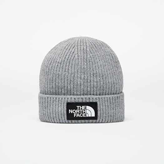 The North Face Tnf Logo Box Cuffed Beanie Short Tnf Medium Grey Heather