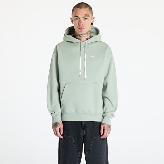 Nike Solo Swoosh Men's Fleece Pullover Hoodie Jade Horizon/ White