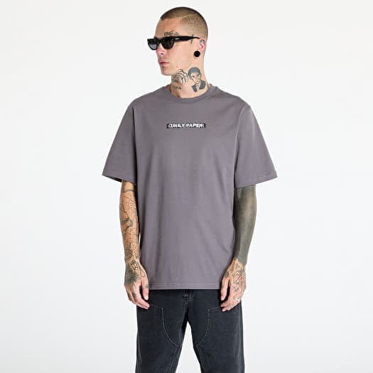 Tシャツ・カットソー DAILY PAPER FW24 CLICK BOXY SS T SHIRT (2421049 RABBIT) Men's T-shirts Daily Paper Click Boxy Ss T Shirt Rabbit Grey