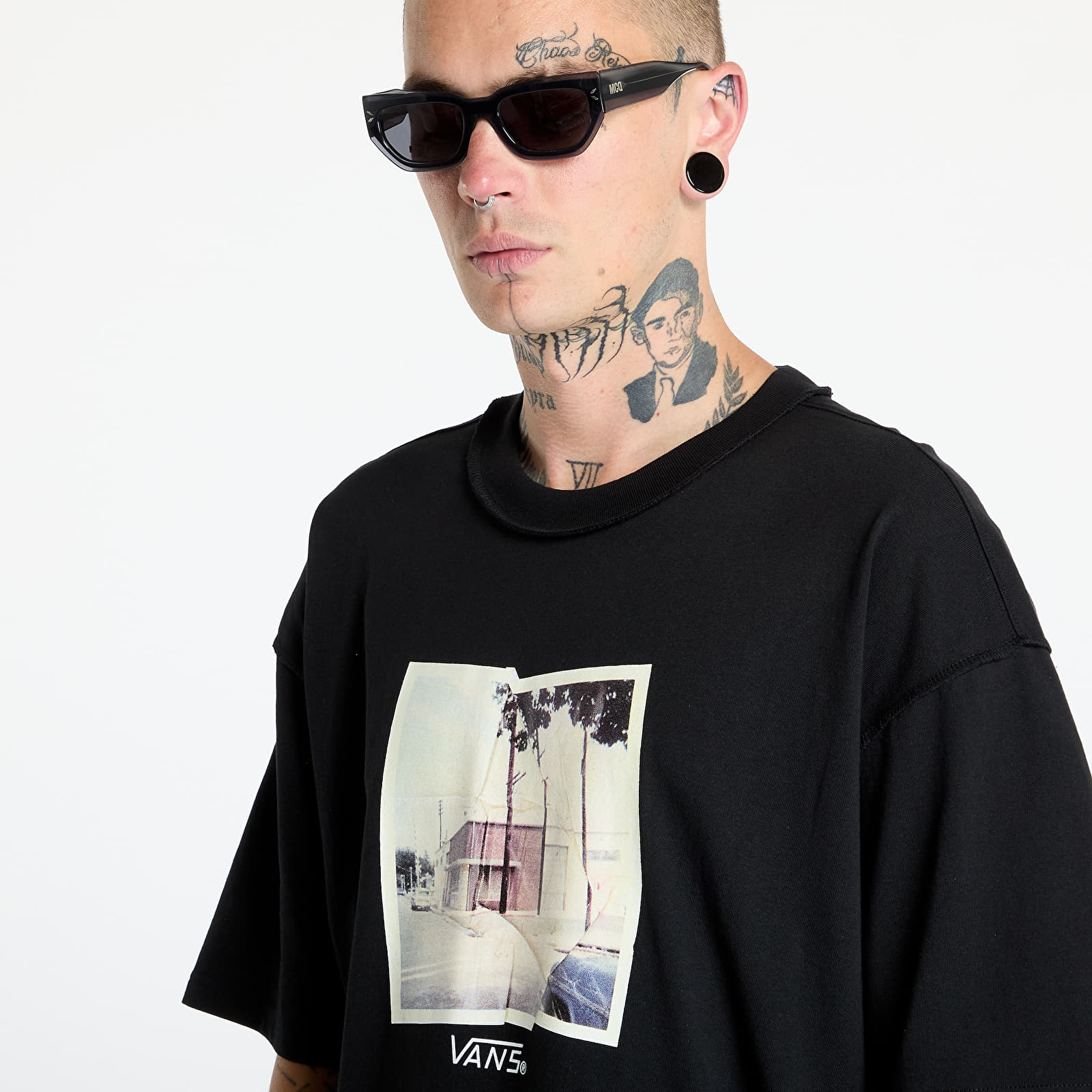 Pánske tričká Vans LX Broadway SS T-Shirt Black