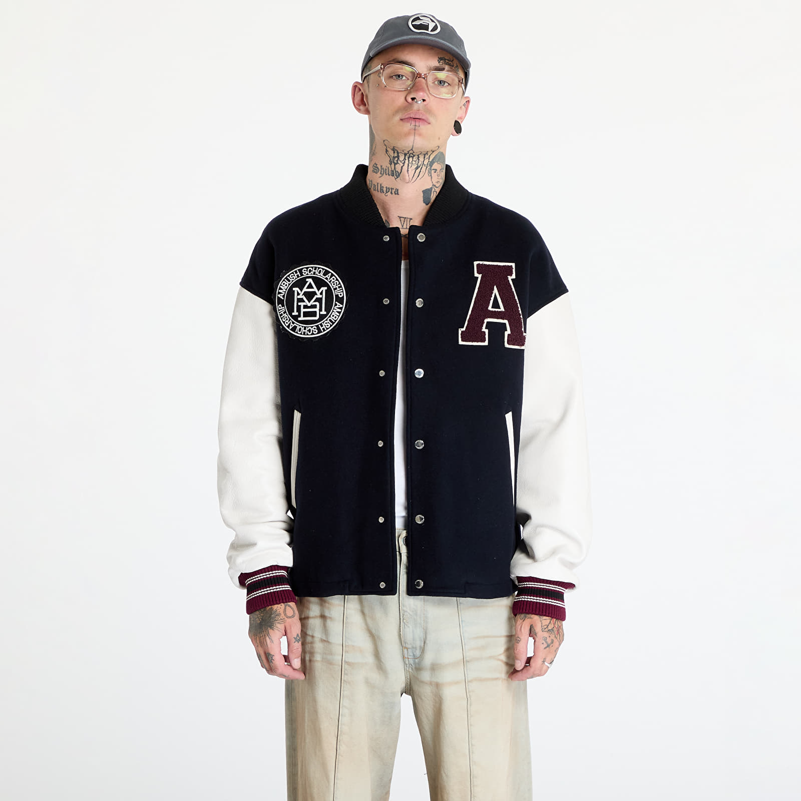 Kurtki Ambush Stadium Jacket UNISEX Navy/ Russet Brown